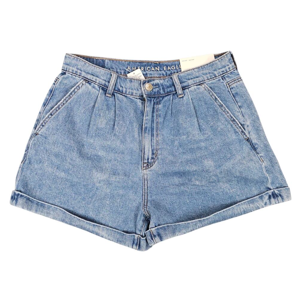 NWT American Eagle Shorts Womens Size 6 Mom Shorts Casual Light Wash Retro